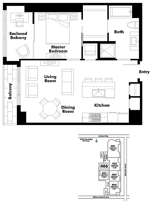 Floor plan 406