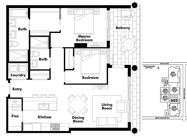 Floor plan 603