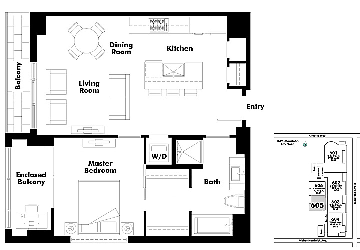 Floor plan 605