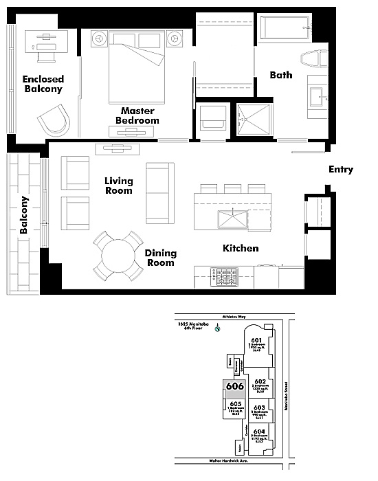 Floor plan 606
