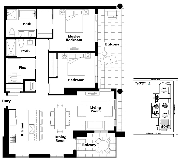 Floor plan 604