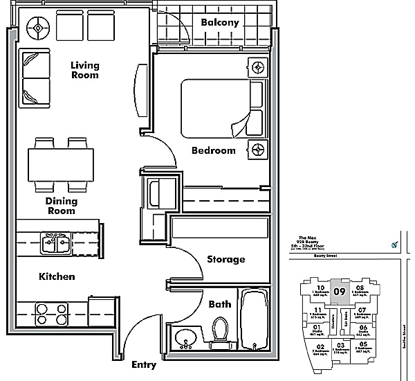 Floor plan 609