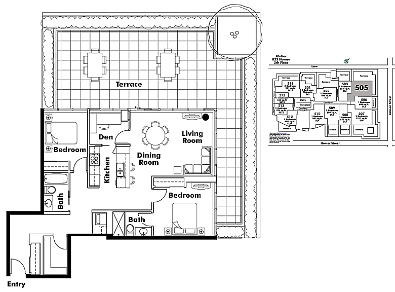 Floor plan 505