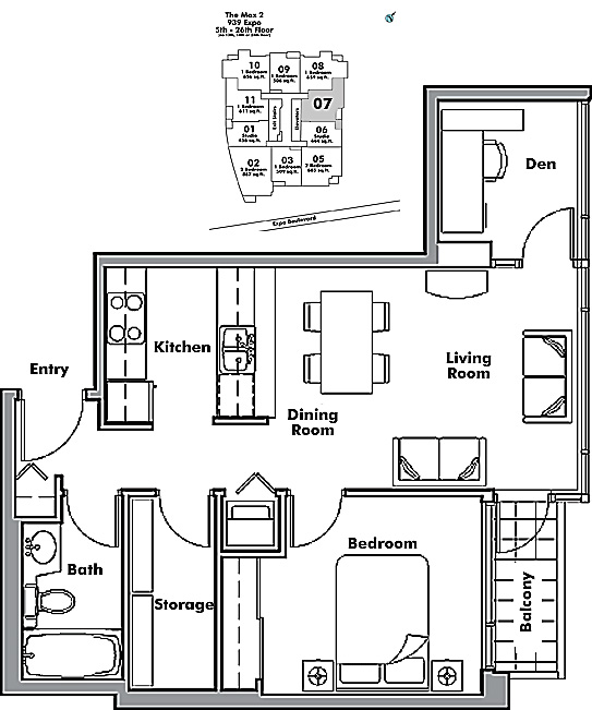 Floor plan 907