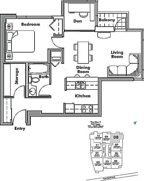 Floor plan 908
