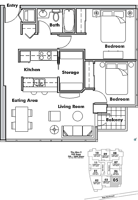 Floor plan 505