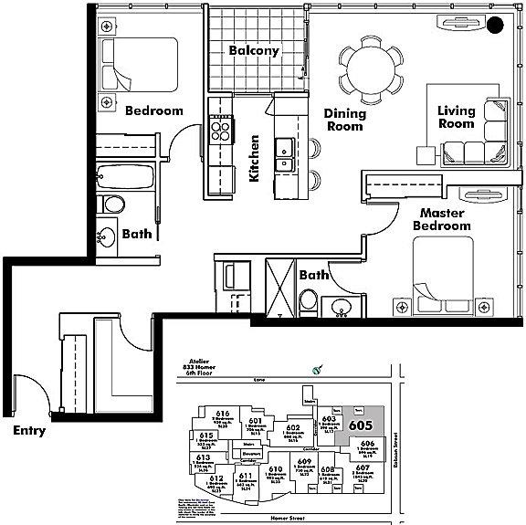 Floor plan 605