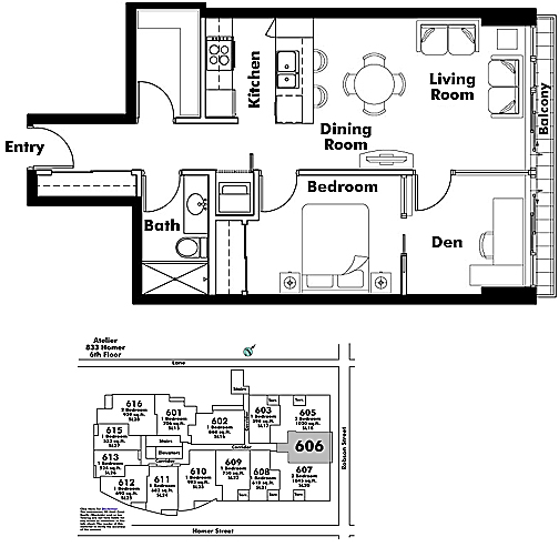 Floor plan 606