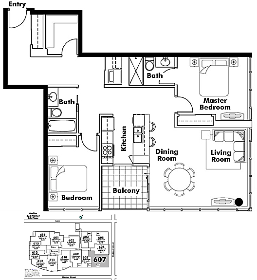 Floor plan 607