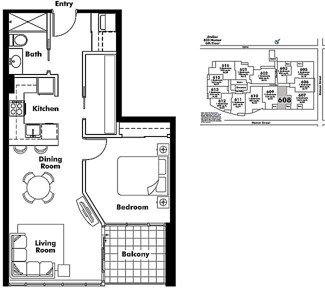 Floor plan 608