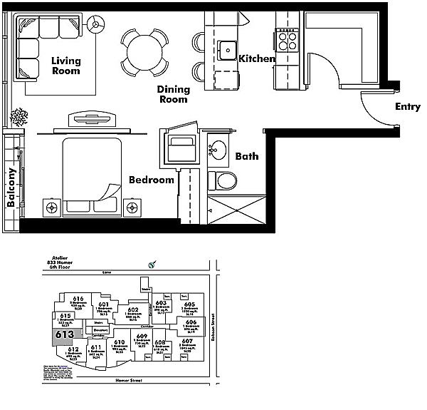 Floor plan 613