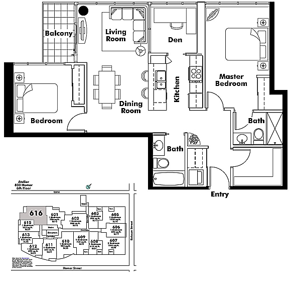 Floor plan 616