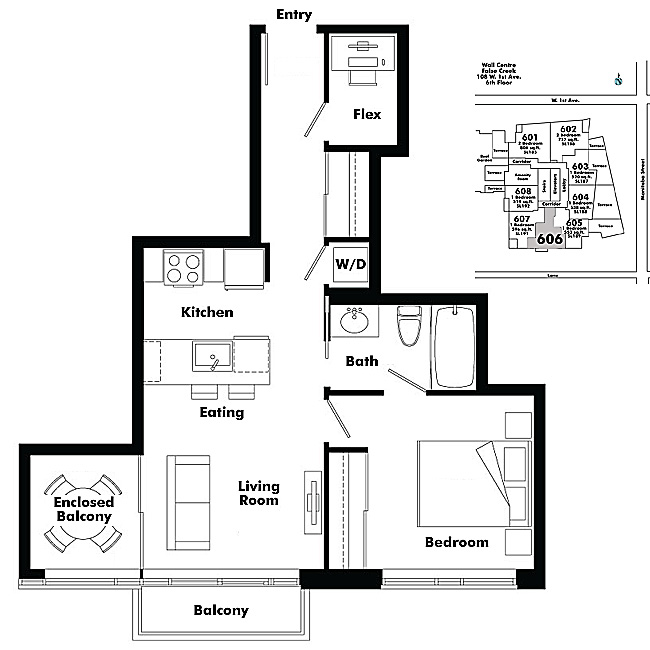 Floor plan 606