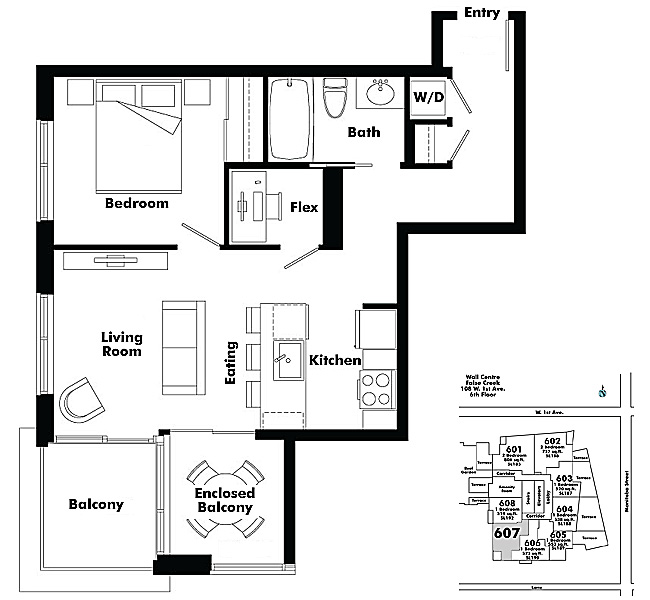 Floor plan 607