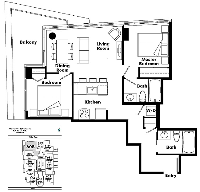 Floor plan 608