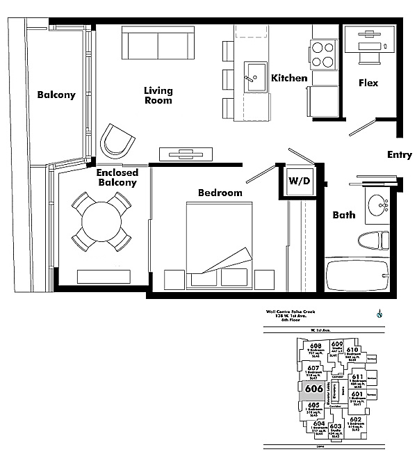 Floor plan 606