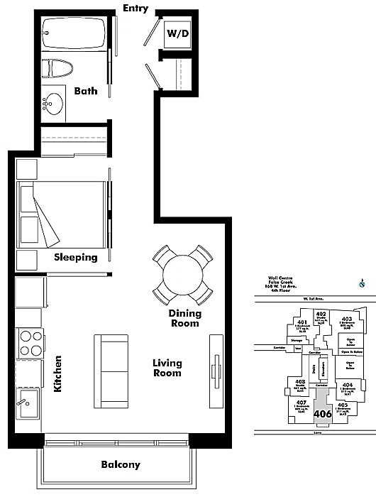 Floor plan 406
