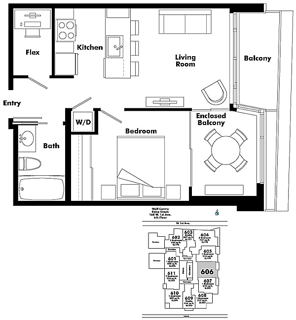 Floor plan 606