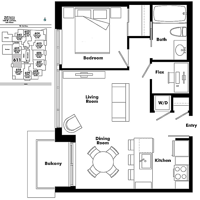 Floor plan 611