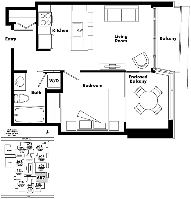 Floor plan 607