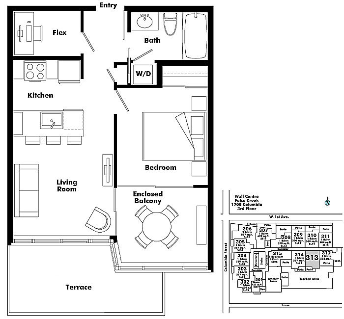 Floor plan 313