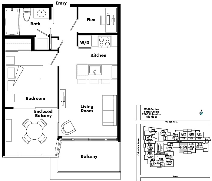 Floor plan 414
