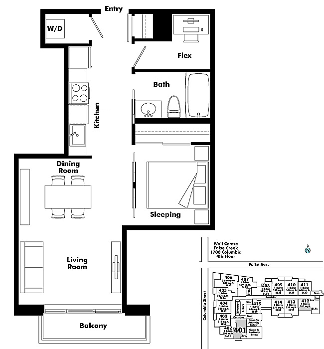 Floor plan 401