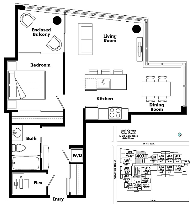 Floor plan 407