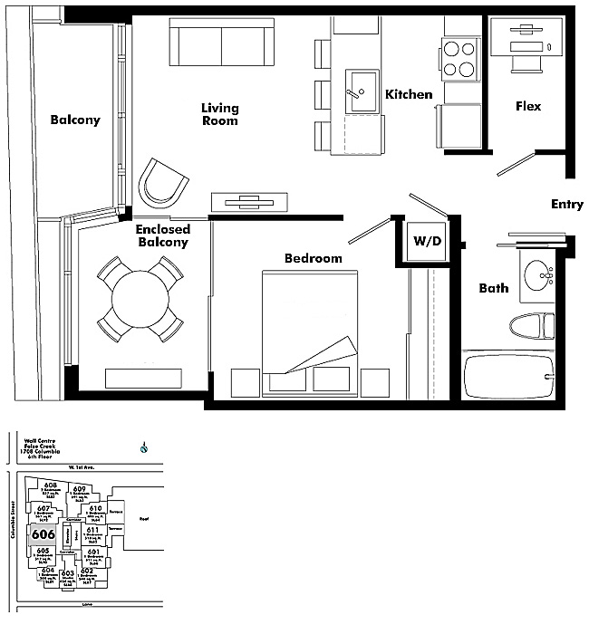 Floor plan 606