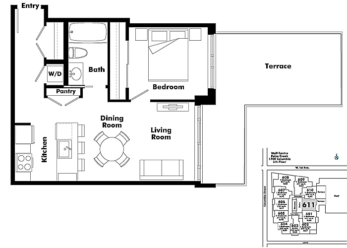 Floor plan 611