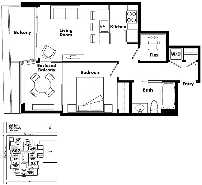 Floor plan 607