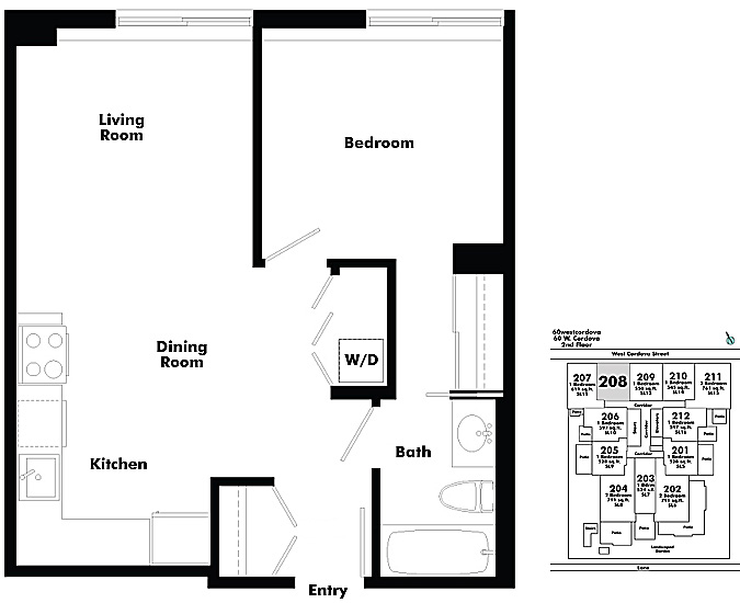 Floor plan 208