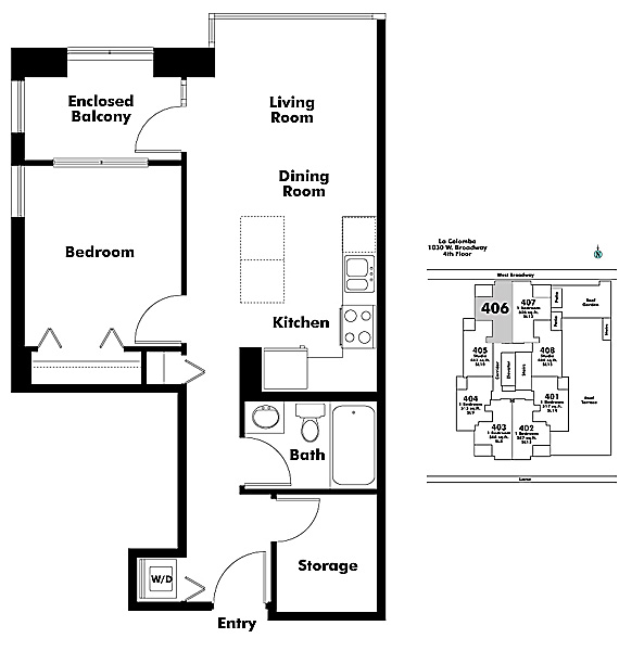 Floor plan 406