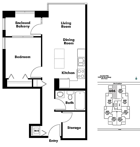 Floor plan 606