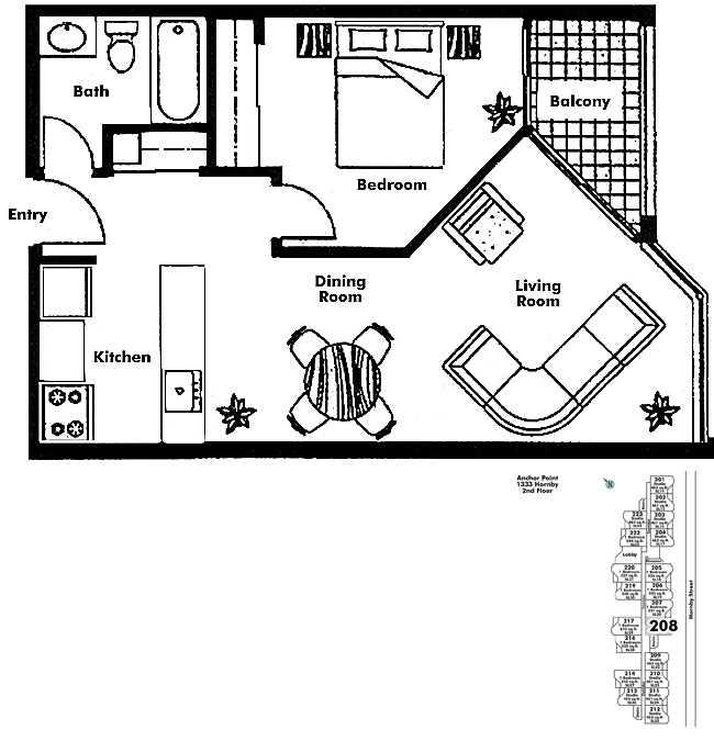 Floor plan 208
