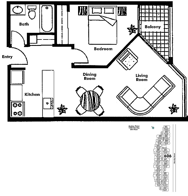 Floor plan 606