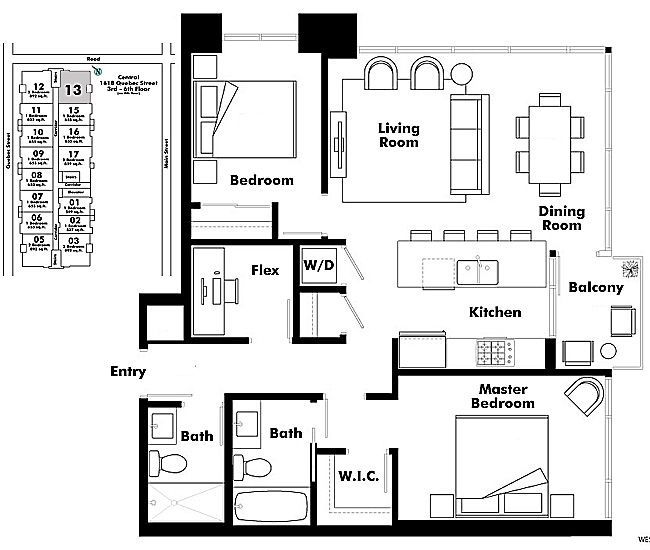 Floor plan 613