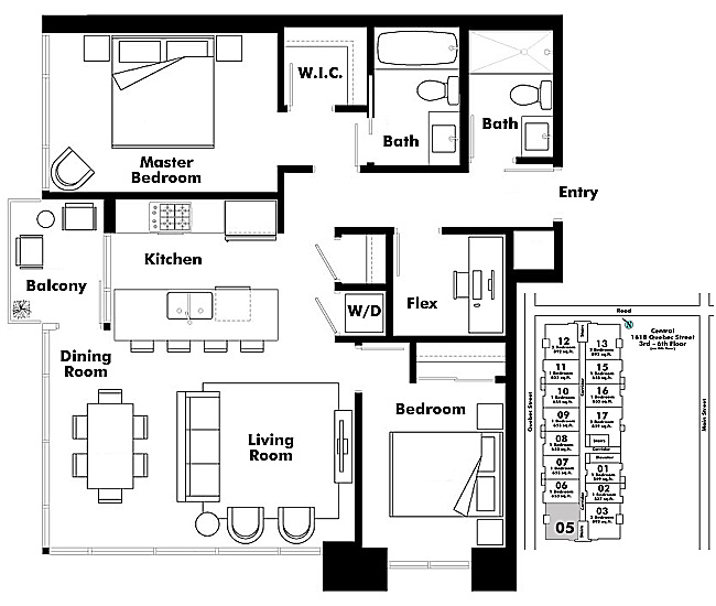 Floor plan 605