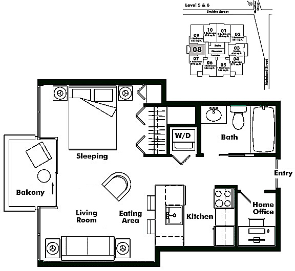 Floor plan 608