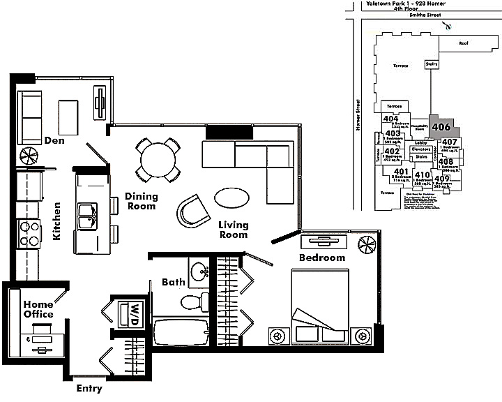 Floor plan 406