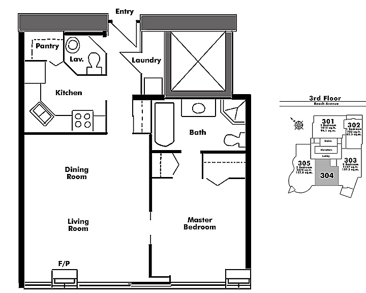 Floor plan 304