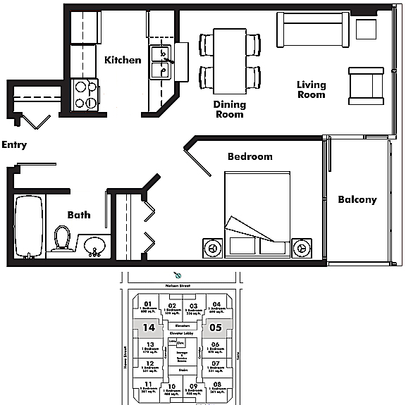 Floor plan 605