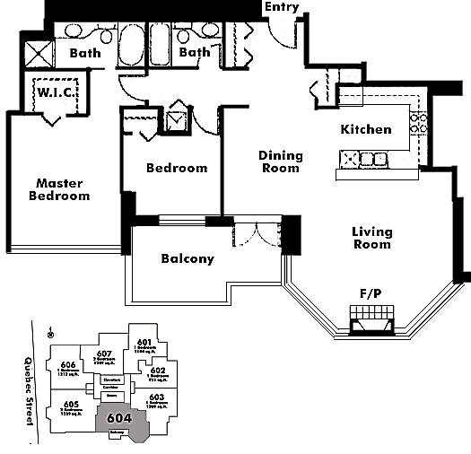 Floor plan 604