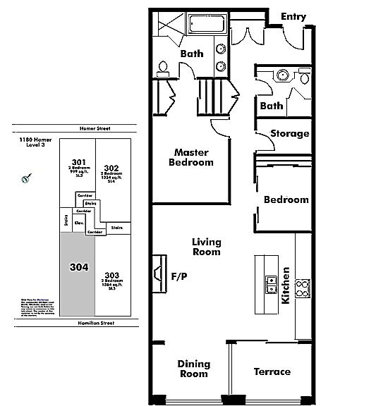 Floor plan 304