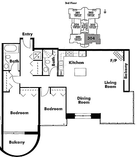 Floor plan 304
