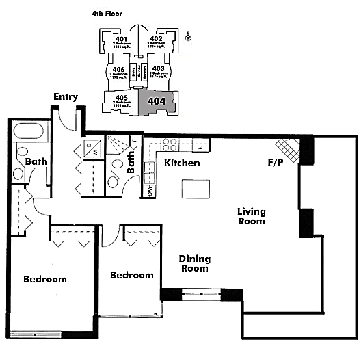 Floor plan 404