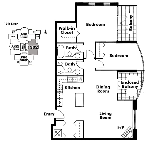 Floor plan 1302