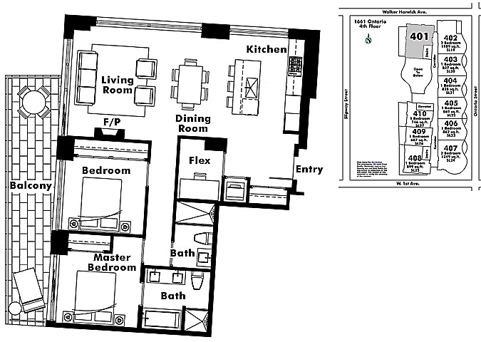 Floor plan 401