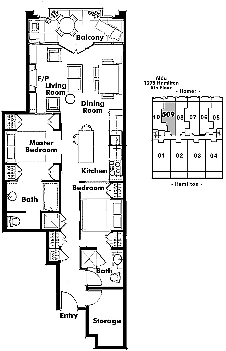 Floor plan 509