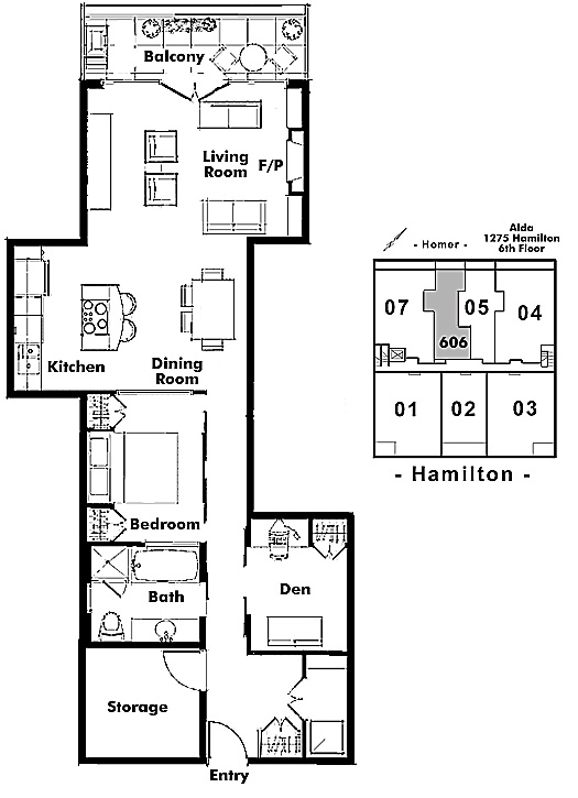 Floor plan 606